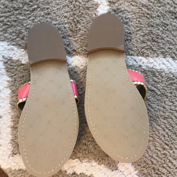 Jack Rogers coral and gold sandals - Picture 2 of 4